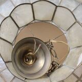 Mother-of-pearl shell pendant light Floral decor