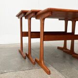 Nest of teak tables from the mid-century by Vildbjerg Møbelfabrik, 1960s, set of 3.