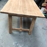 Old artisanal farmhouse table solid oak