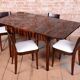 Art Deco Dining Set in Macassar and Leather by Oldřich Liška, Czech, 1920s, Set of 5