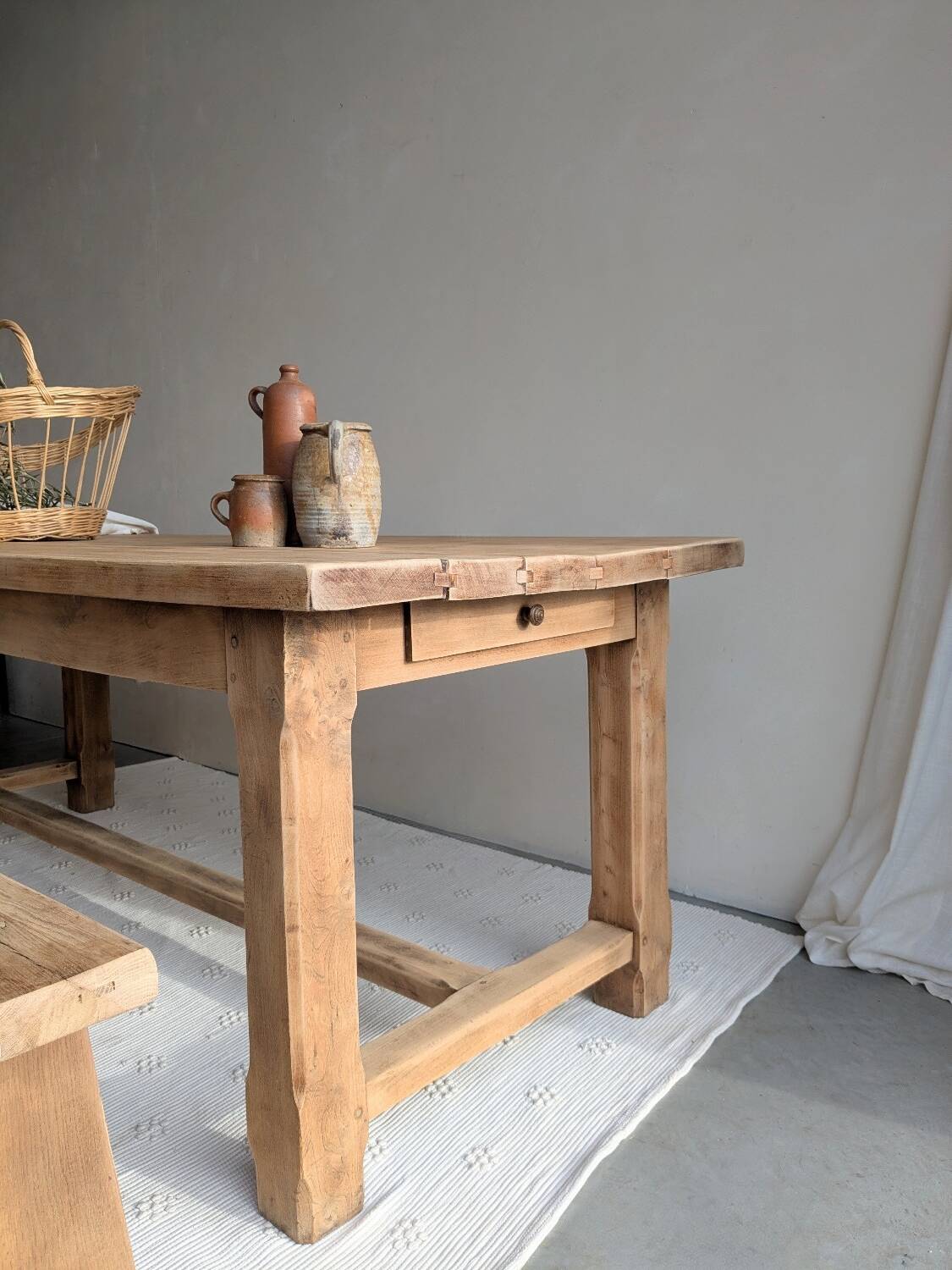 Restored farmhouse dining table