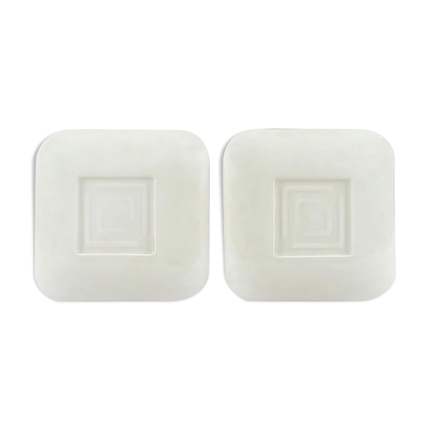 Lot de 2 appliques en verre marbré, années 1980