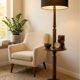 Charles Dudouyt solid oak reading lamp