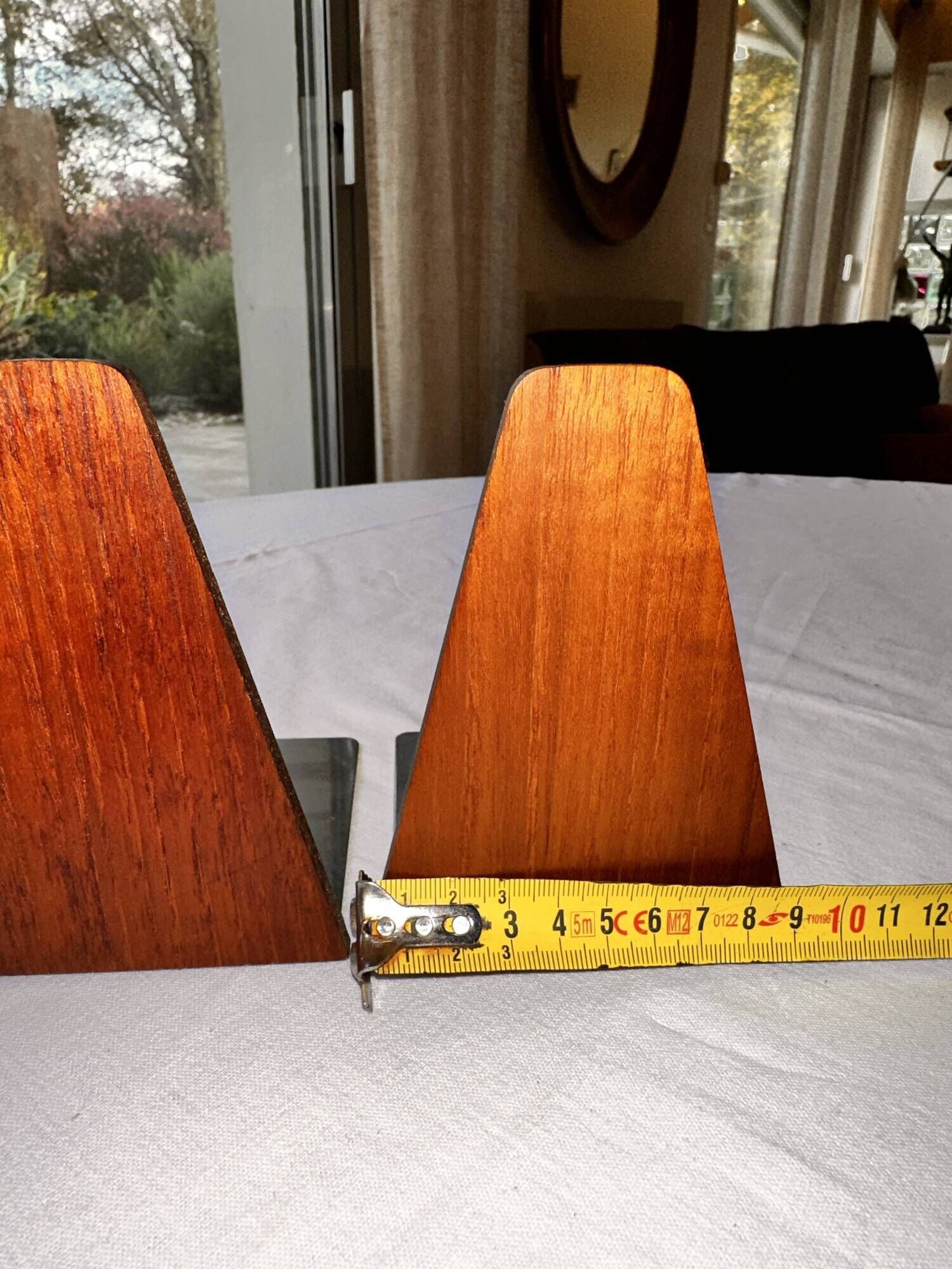 Teak and metal bookends by Kai Kristiansen