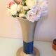Blue and gold tulip vase in enamelled art deco style / 30s-40s