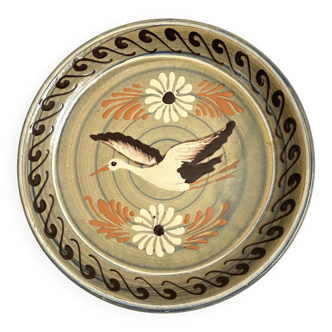 Alsace stork decorative plate