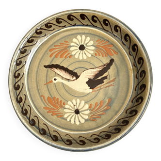 Assiette décorative cigogne Alsace