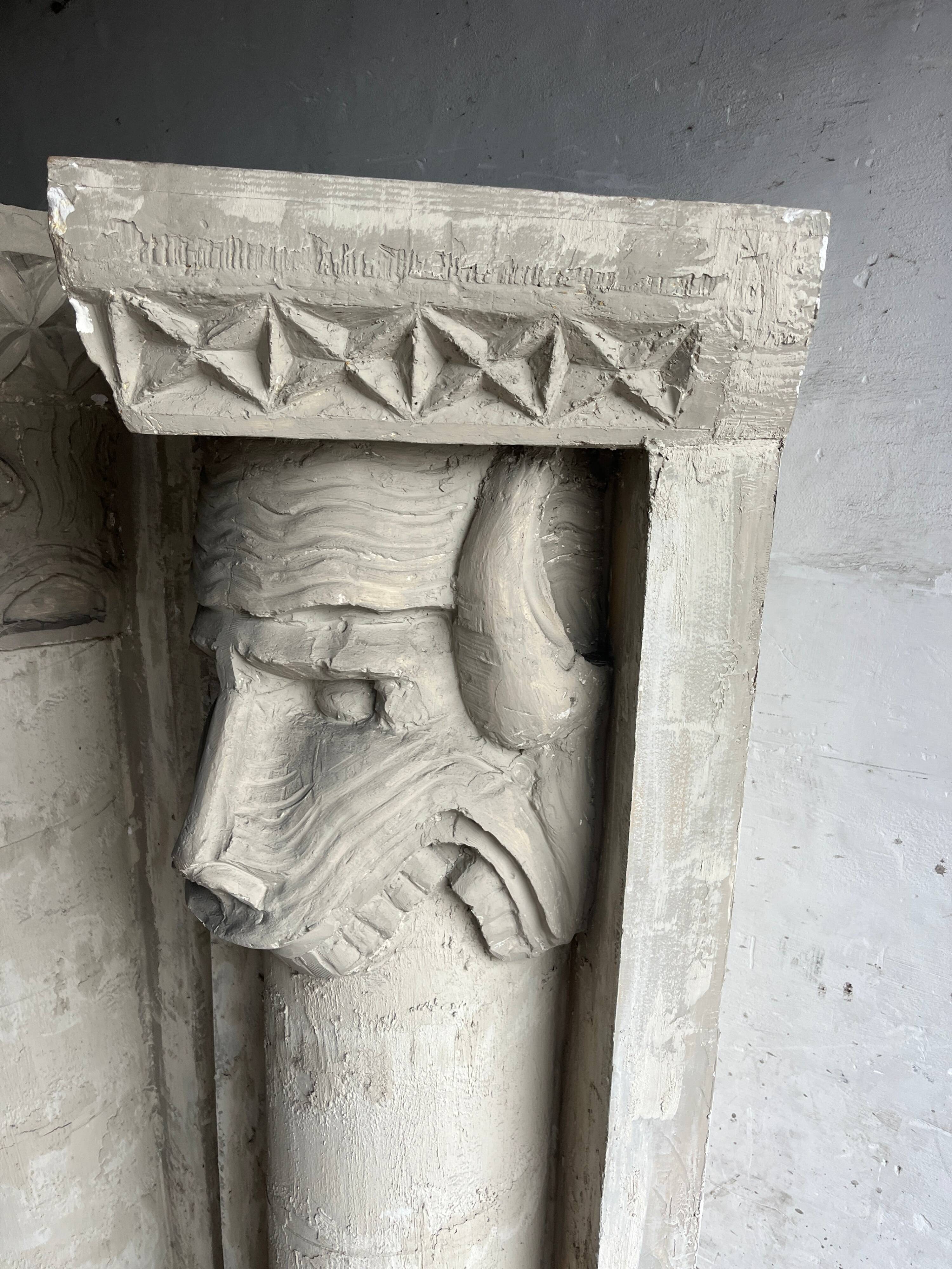 Sculptural plaster columns by Walter De Buck (set of 2)