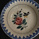 Hollow dish salad bowl earthenware HBC Hautin Boulenger & Co Choisy le Roi late nineteenth century