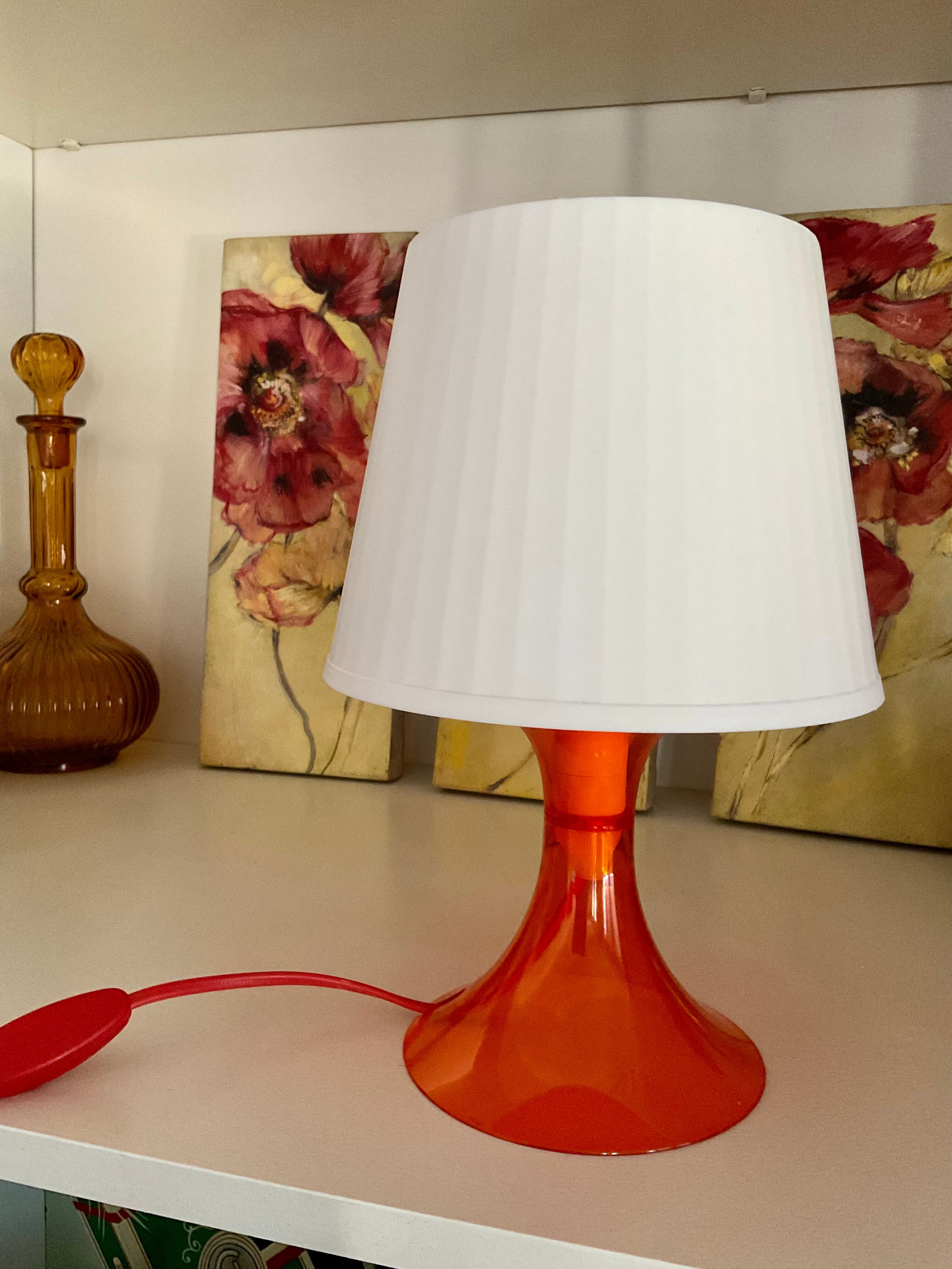 Orange plexi lamp ikea 90s Carl Ojerstam