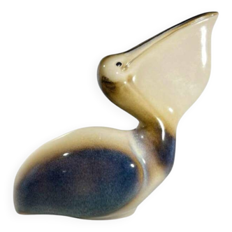 Sculpture oiseau, céramique polychrome, Goebel, Germany 1984