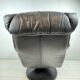 Fauteuil italien en cuir vintage noir