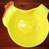 yellow salad bowl in the shape of a chicken