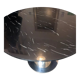Round designer table in marble and metal