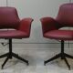 Set of 2 vintage swivel chairs in vinyl, 1960s