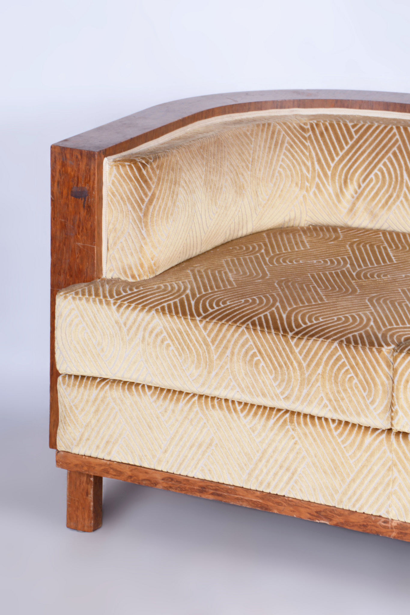 Palisander Seating Set with Coffee Table, Art Deco, Restored, France, 1920s