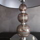 Pair of crystal and chrome metal lamps