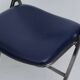 Chaise pliable skaï bleu pieds chromés