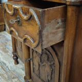 Antique carved solid wood buffet – Cherub decoration – 19th century
