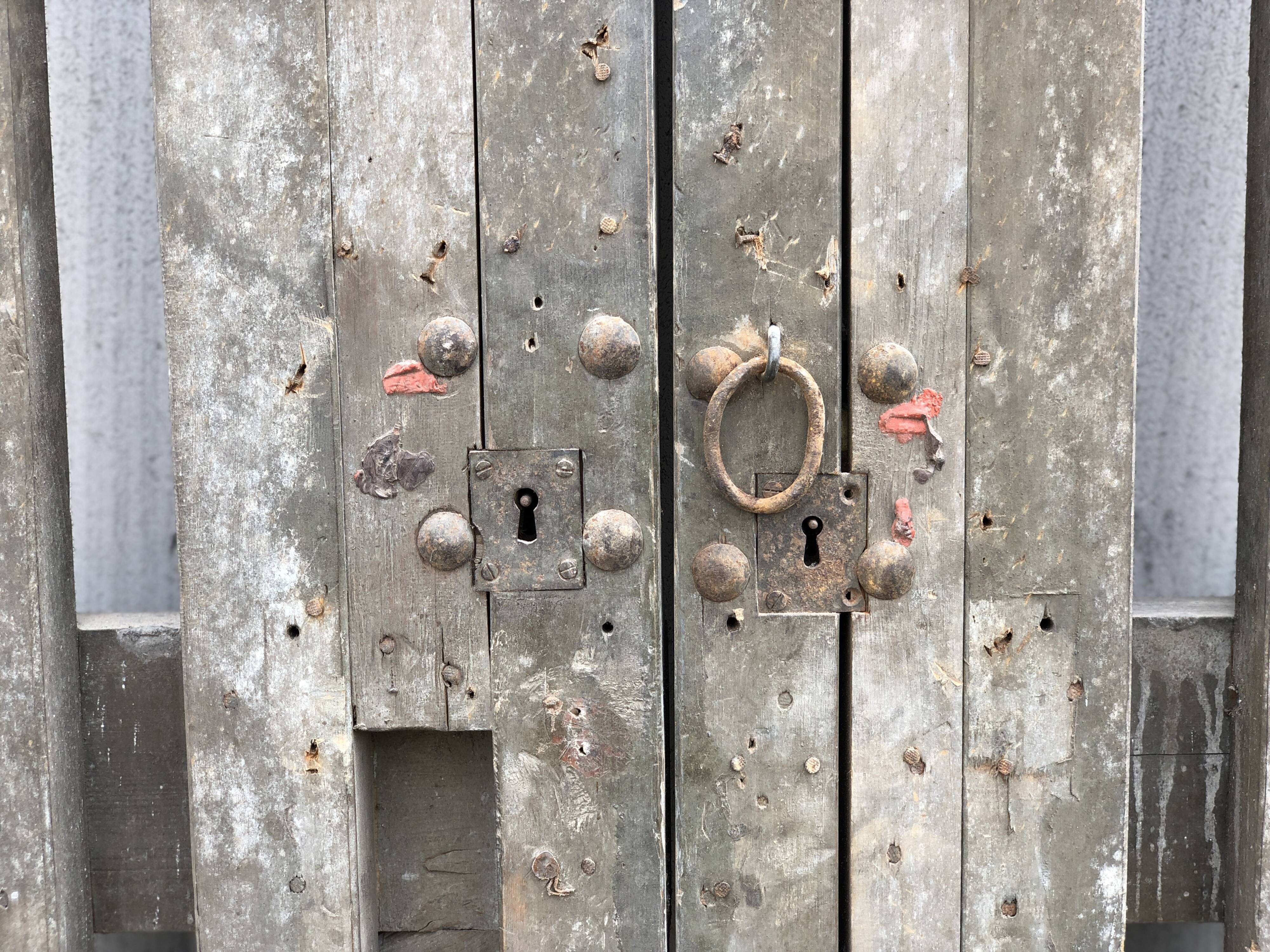 Pair of wooden doors