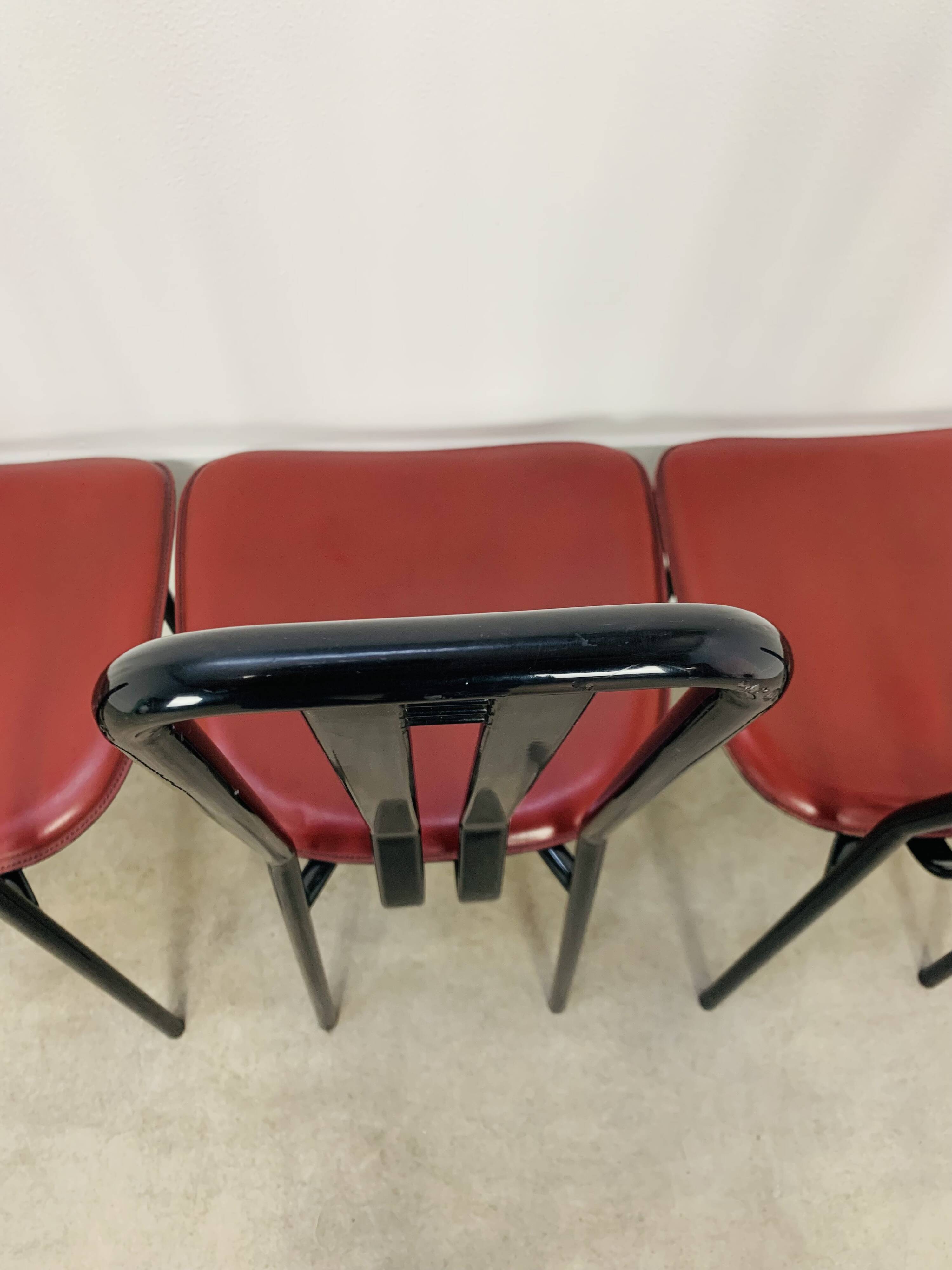 6 chairs by Giorgio Cattelan for Cidue Italy, postmodern, 1980s