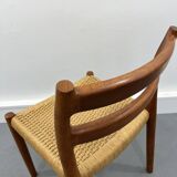2 Danish Mid-Century Teak Dining Chairs #84 by Niels O. Møller for J. L. Moller