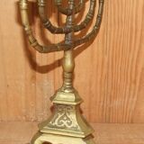 Ancient bronze menorah chandelier