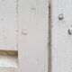 Pair of old shutters with louvers