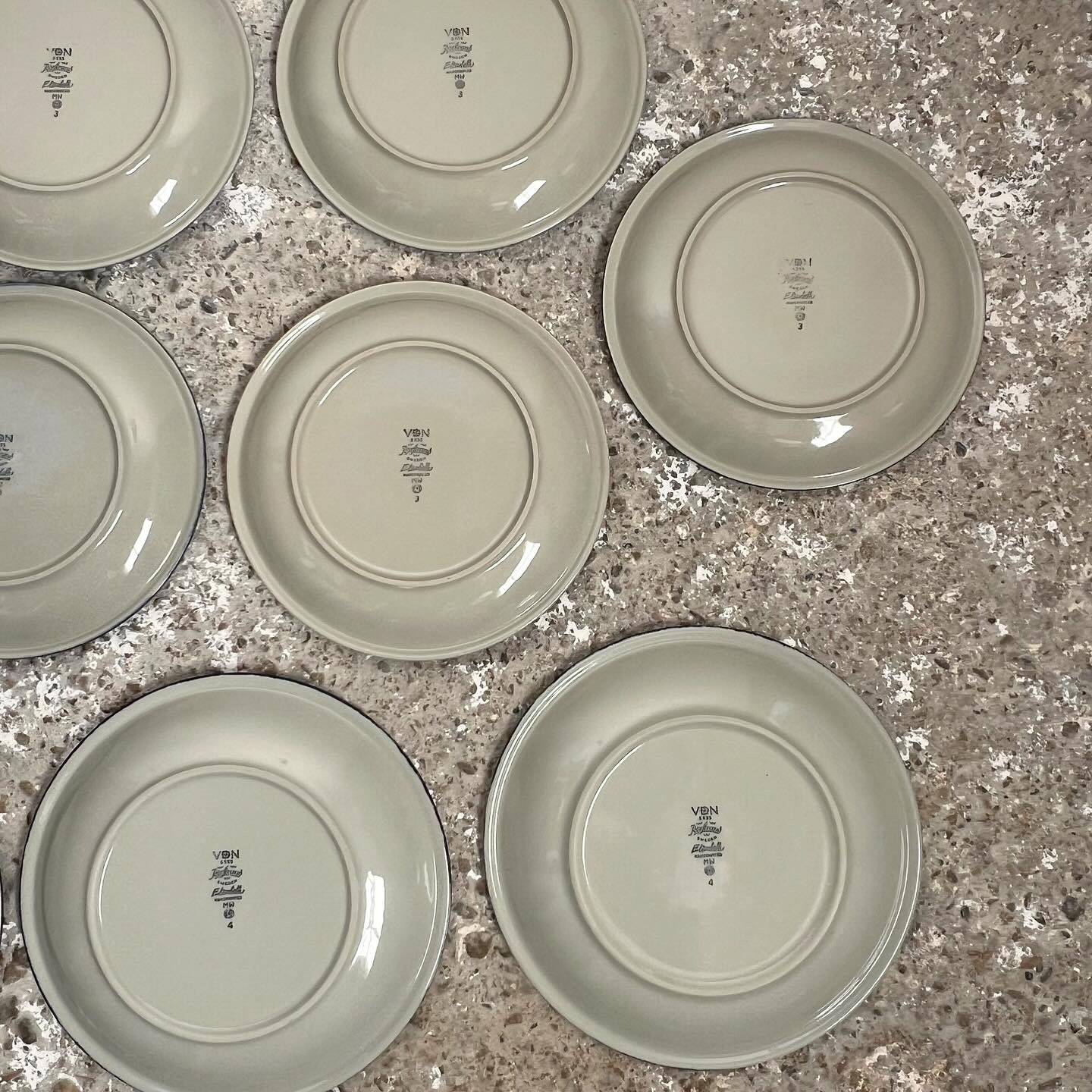 Set of 10 VDN RÖRSTRAND Sweden Elisabeth plates