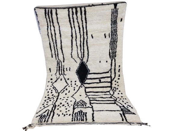Handmade Moroccan Berber carpet 245 X 142 CM