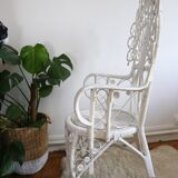 Peacok rattan armchair