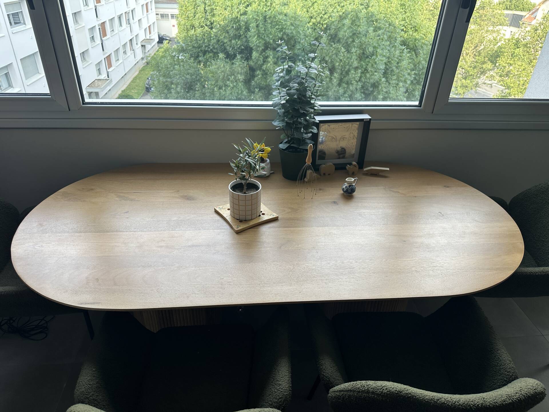 Oval dining table Vienna 200 x 100 mango wood