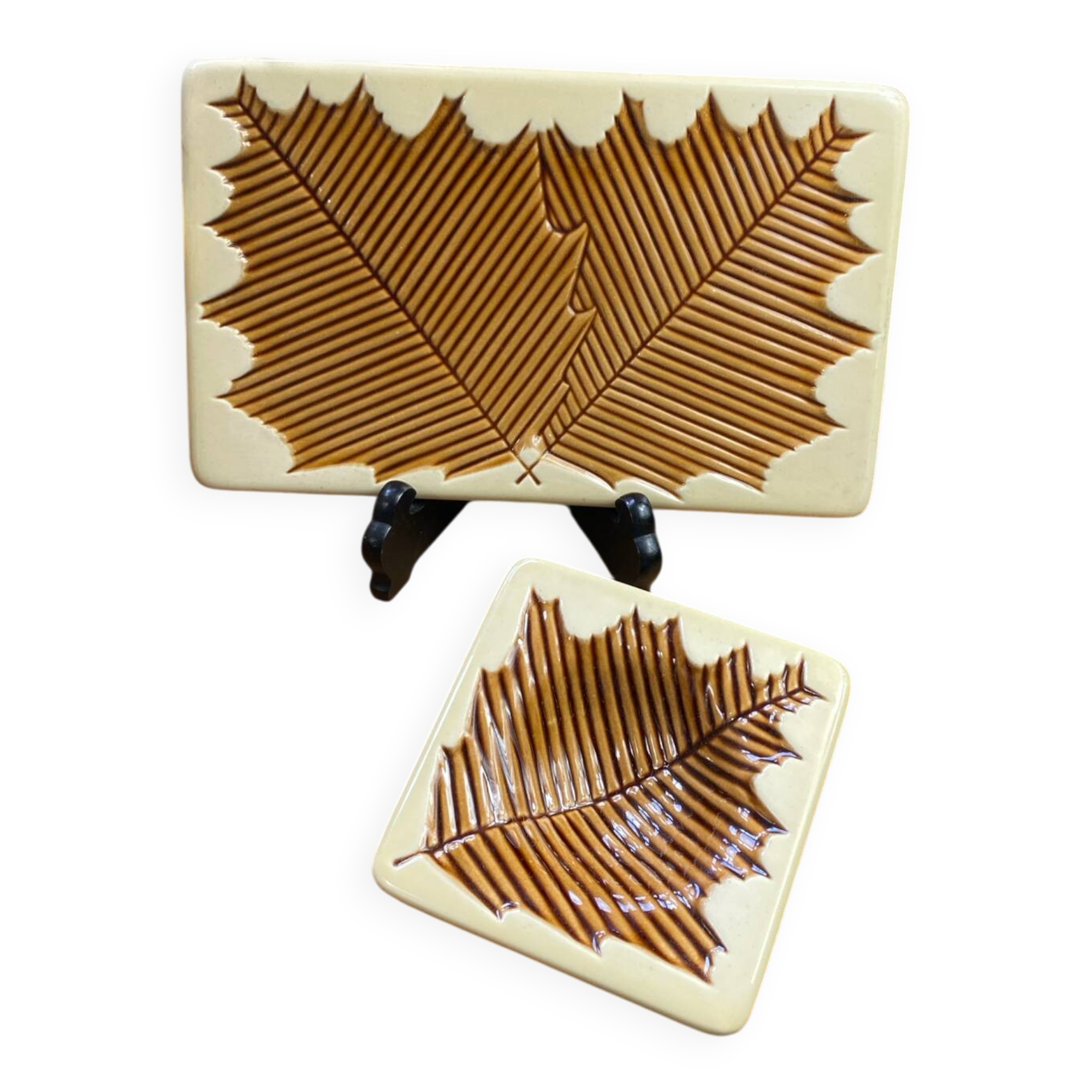 Verceram ceramic tray and butter dish