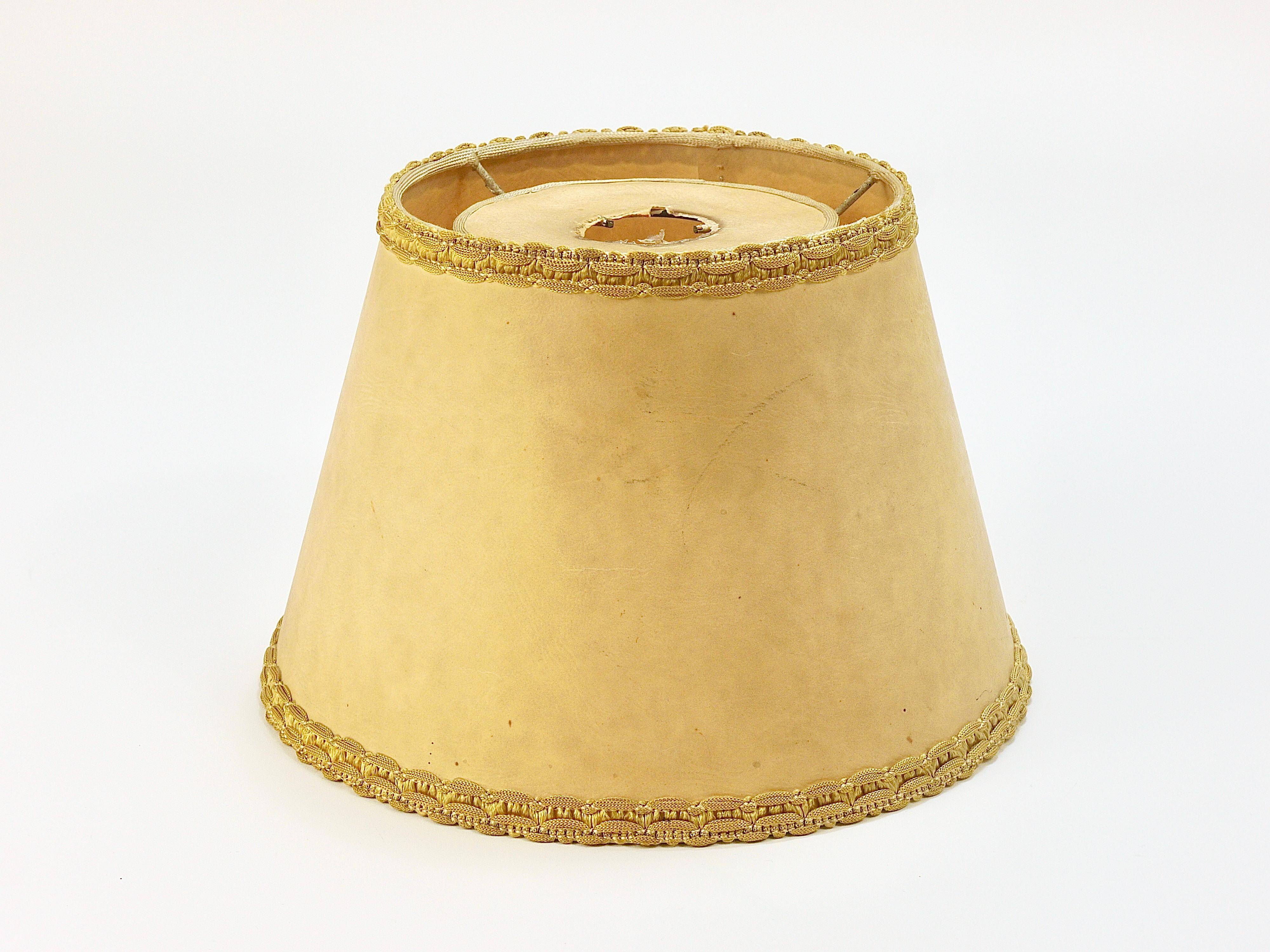 Table Lamp Josef Frank J.T. Kalmar Table Everywhere, Brass & Leather, Austria, 1930