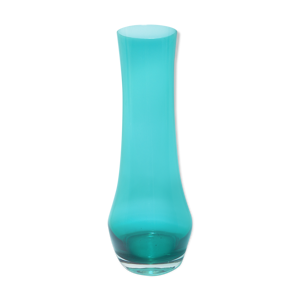 Vase en verre bleu vert Riihimäen