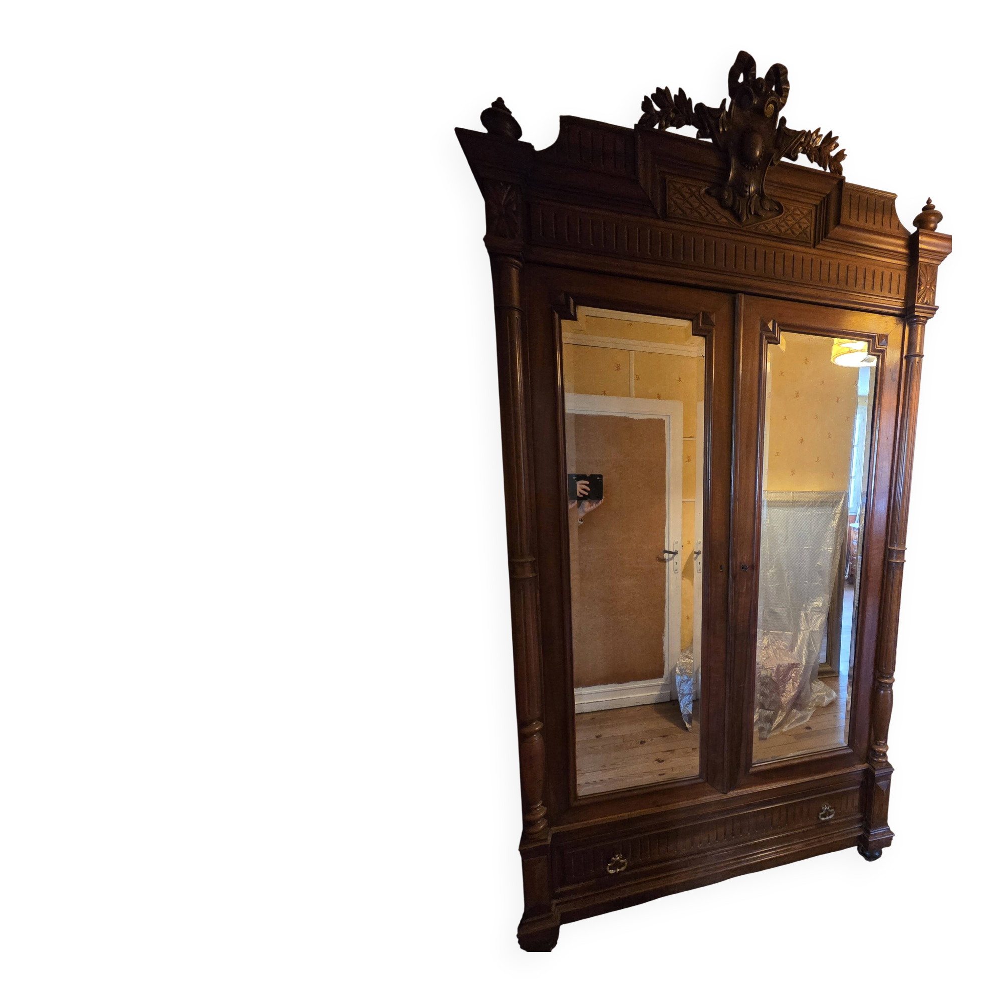 Large antique wardrobe in the style of Henri II / Neo-Renaissance – late 19th century