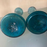 Pair of enamelled glass vases