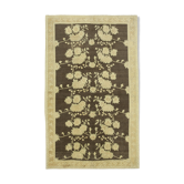 1950s hand-knotted distressed turkish beige carpet 148 cm x 244 cm