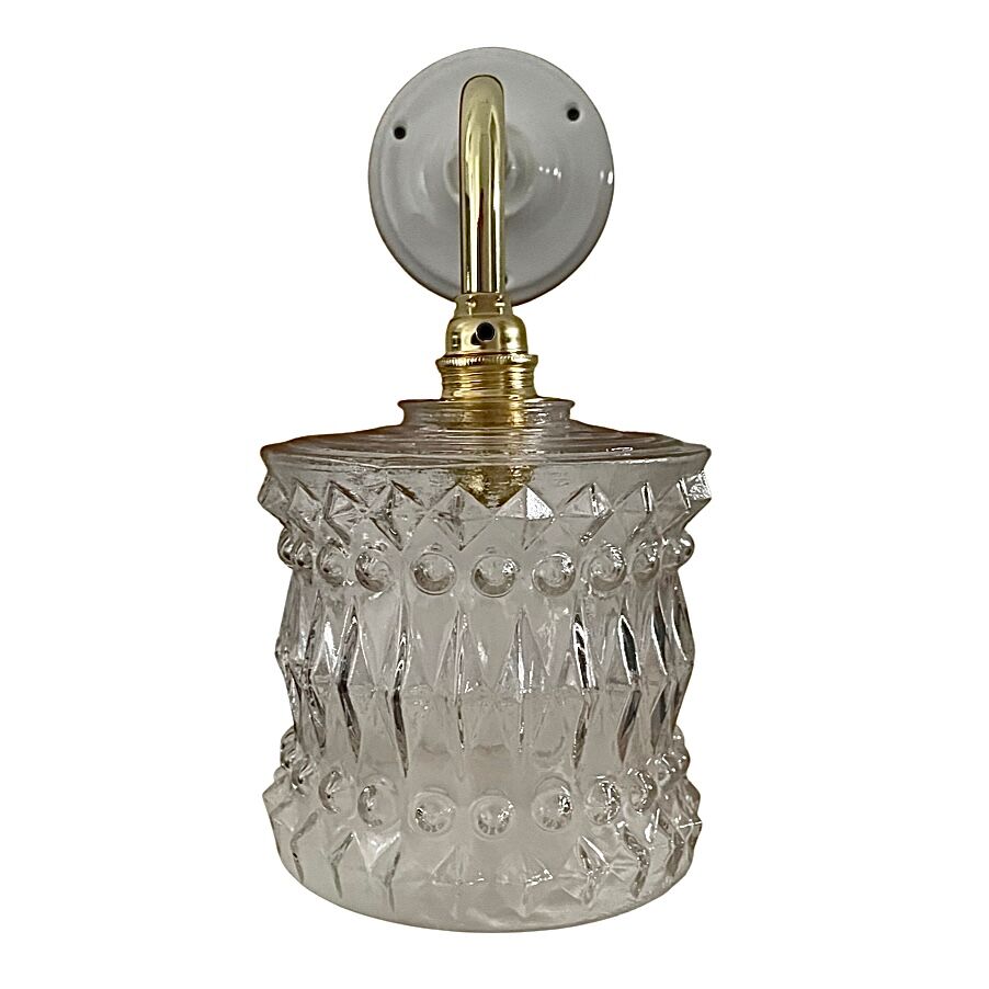 New electrified chiseled glass wall lamp