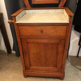 1900 period dressing table pitchpin with marble and mirror