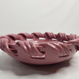 Ceramic dish, old pink by Yvon Roy, 31 cm