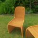 Vintage rattan chairs – cantilever design in the style of Panton – 1970s