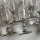 Set of 9 Louis Philippe tulip champagne flutes with flat sides mid 19th