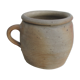 Ancient sandstone pot at one handle