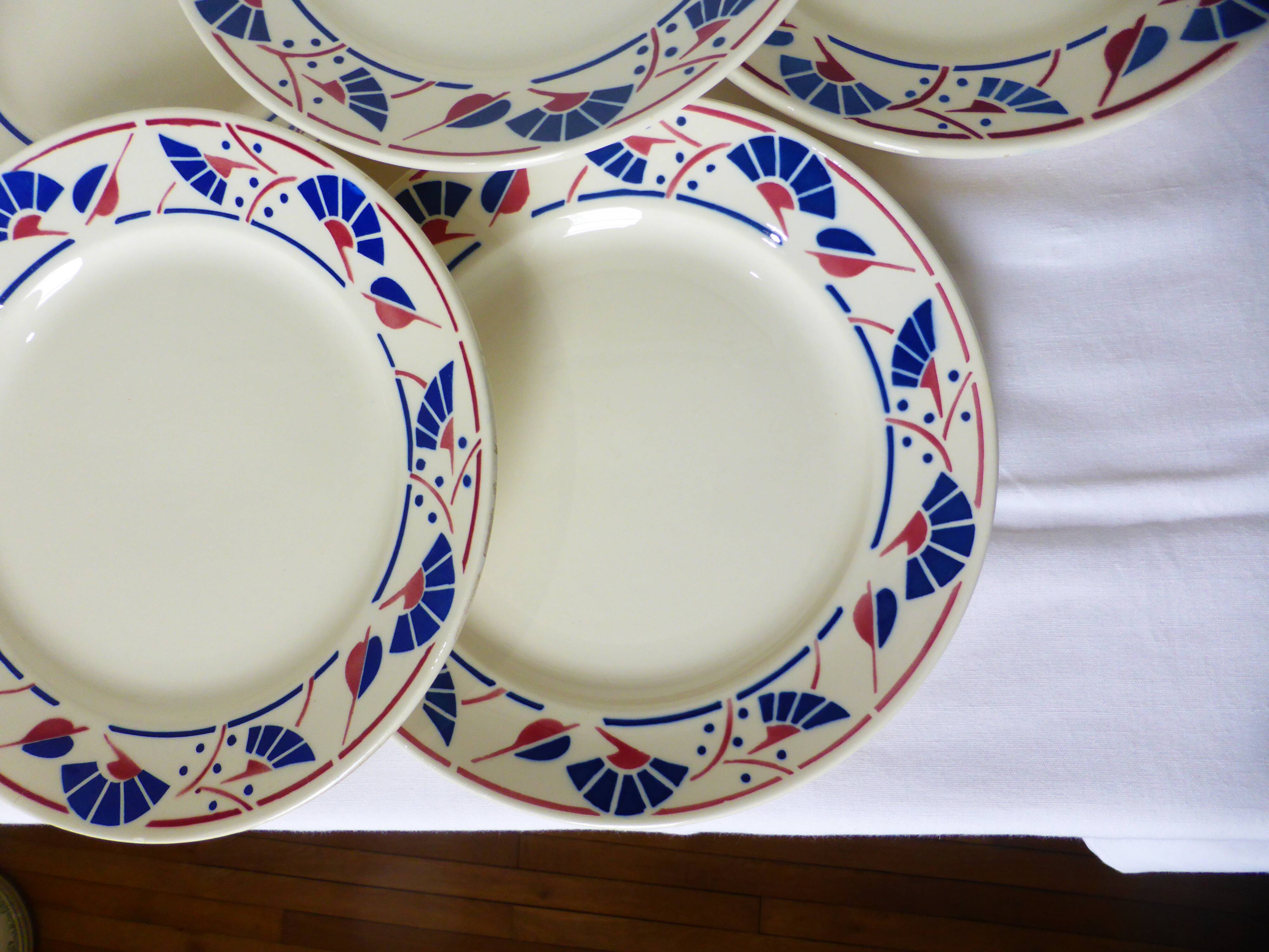 6 flat plates of Badonviller model Mousmee