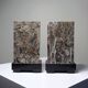 Pair of bookends, Art Deco fireplace decoration in antique marble from the 1920s-1930s.