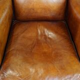 Sheep leather wingback chair