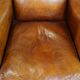 Sheep leather wingback chair