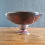 Signed ceramic fruit bowl on foot