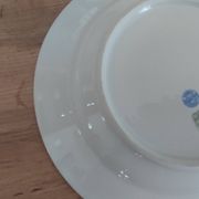 Set of 6 antique deep plates in Limoges porcelain by Jean Boyer.